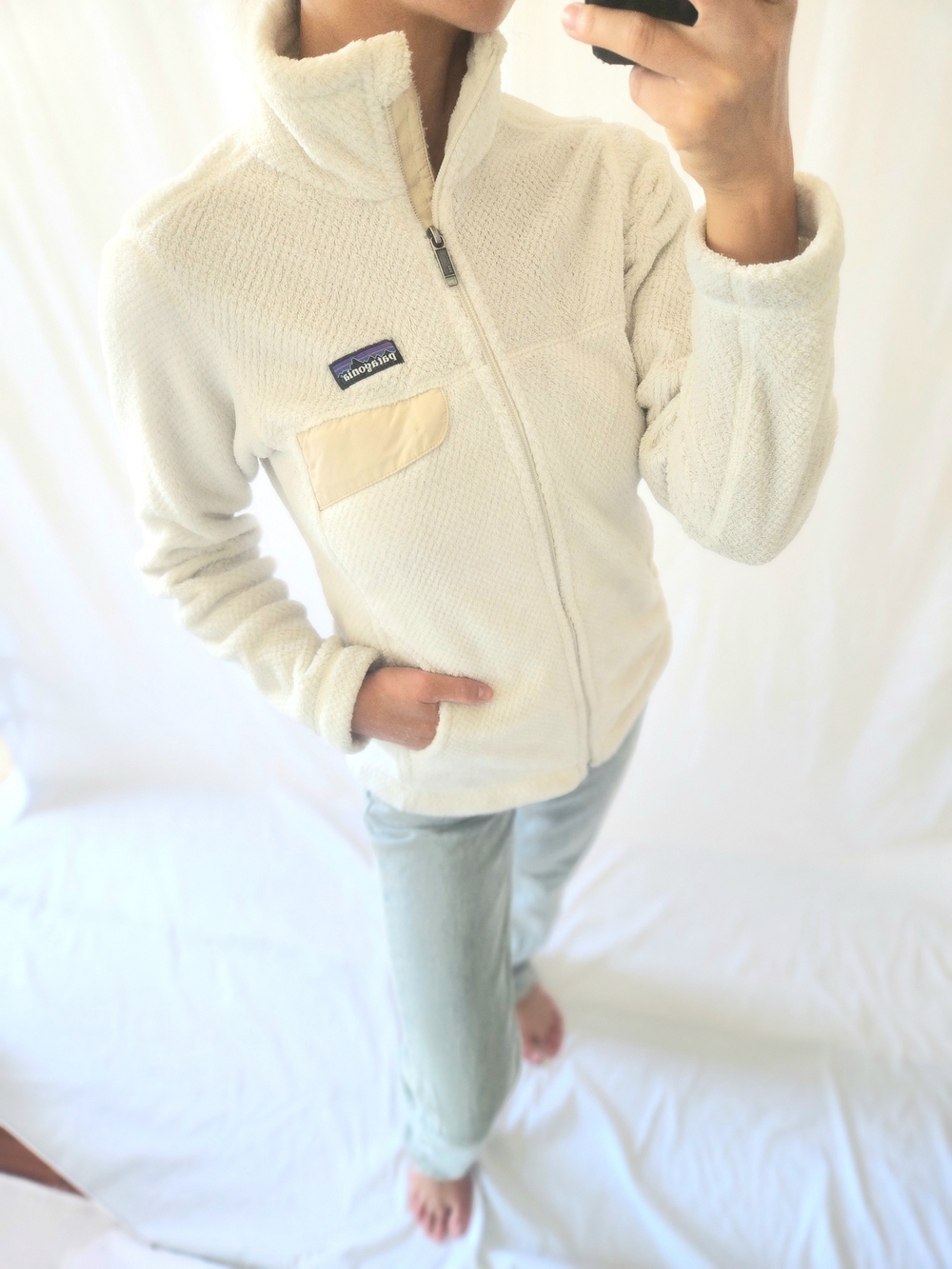 Patagonia Cozy Cream Fleece Zip-Up Jacket
